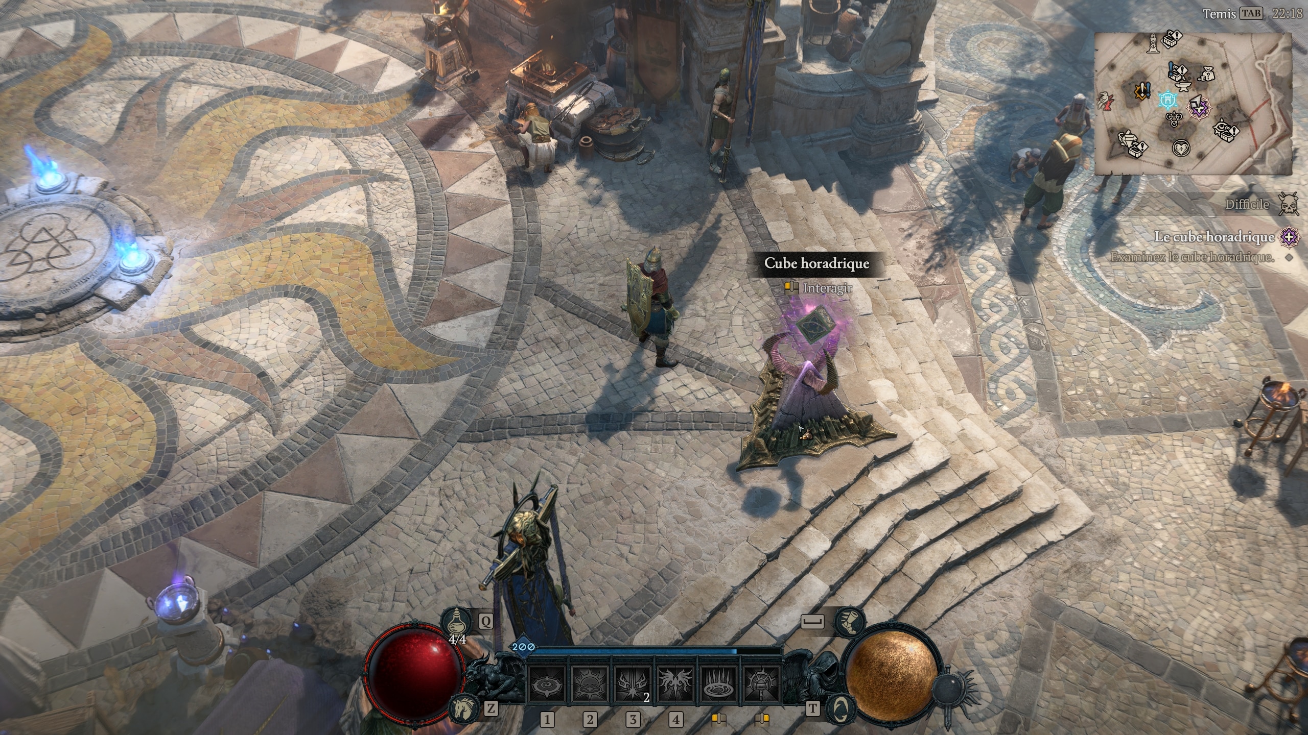 La position du cube horadrique dans diablo 4
