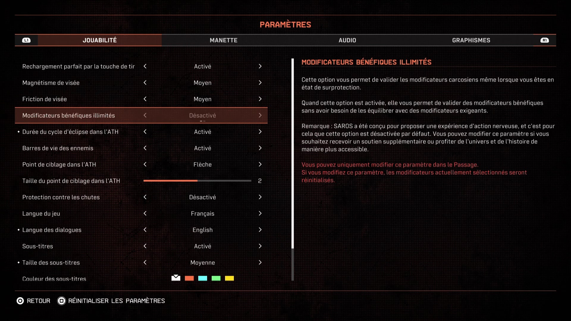 Saros modificateurs benefiques illimites 1 12