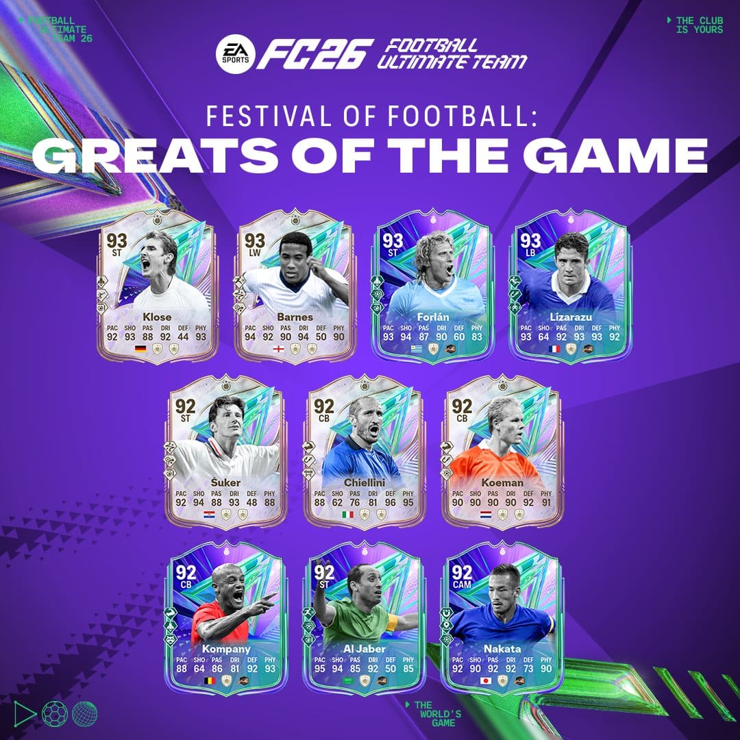 Ea sports fc 26 greats of the game 4 4 Ea sports fc 26 greats of the game 4 4