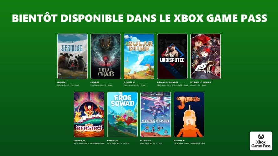 Xbox Game Pass : Persona 5 Royal, Herdling… Voici la liste des nouveaux jeux compris dans l’abonnement