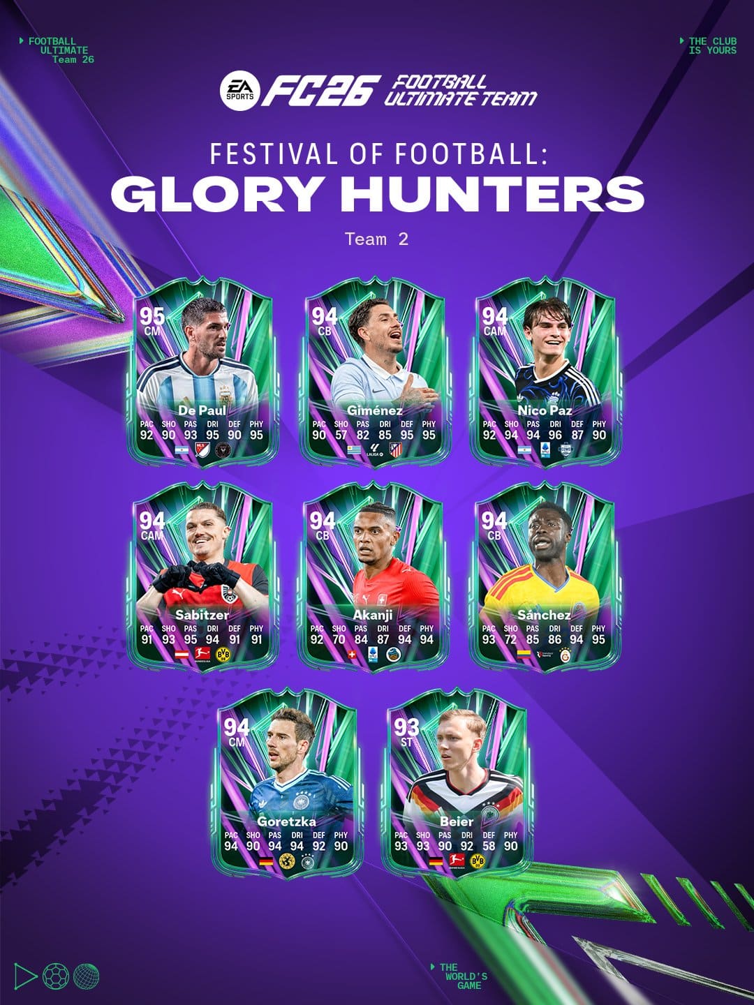 Ea sports fc 26 glory hunters equipe 2 3 3 Ea sports fc 26 glory hunters equipe 2 3 3