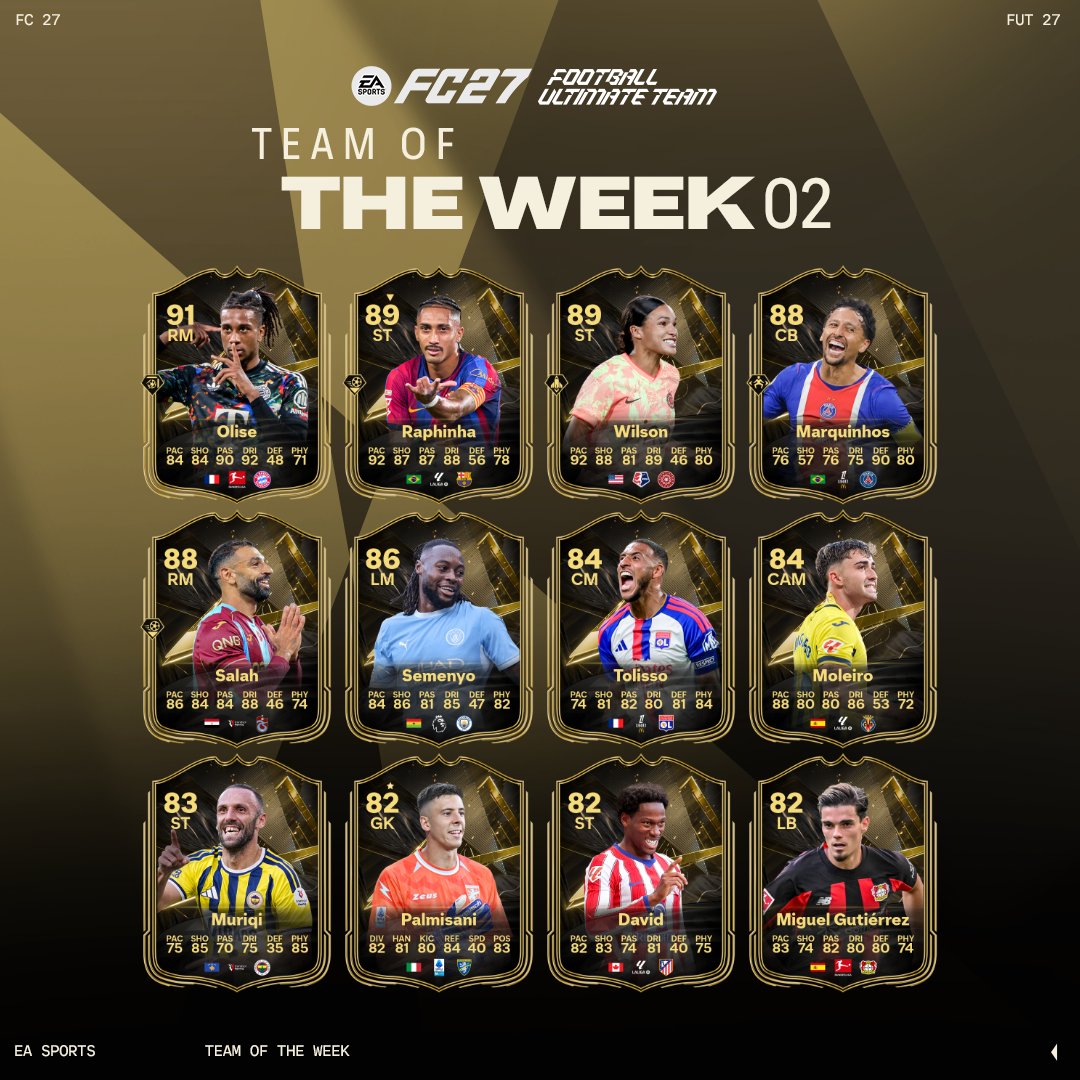 Ea sports fc 27 totw 2 1 1 Ea sports fc 27 totw 2 1 1