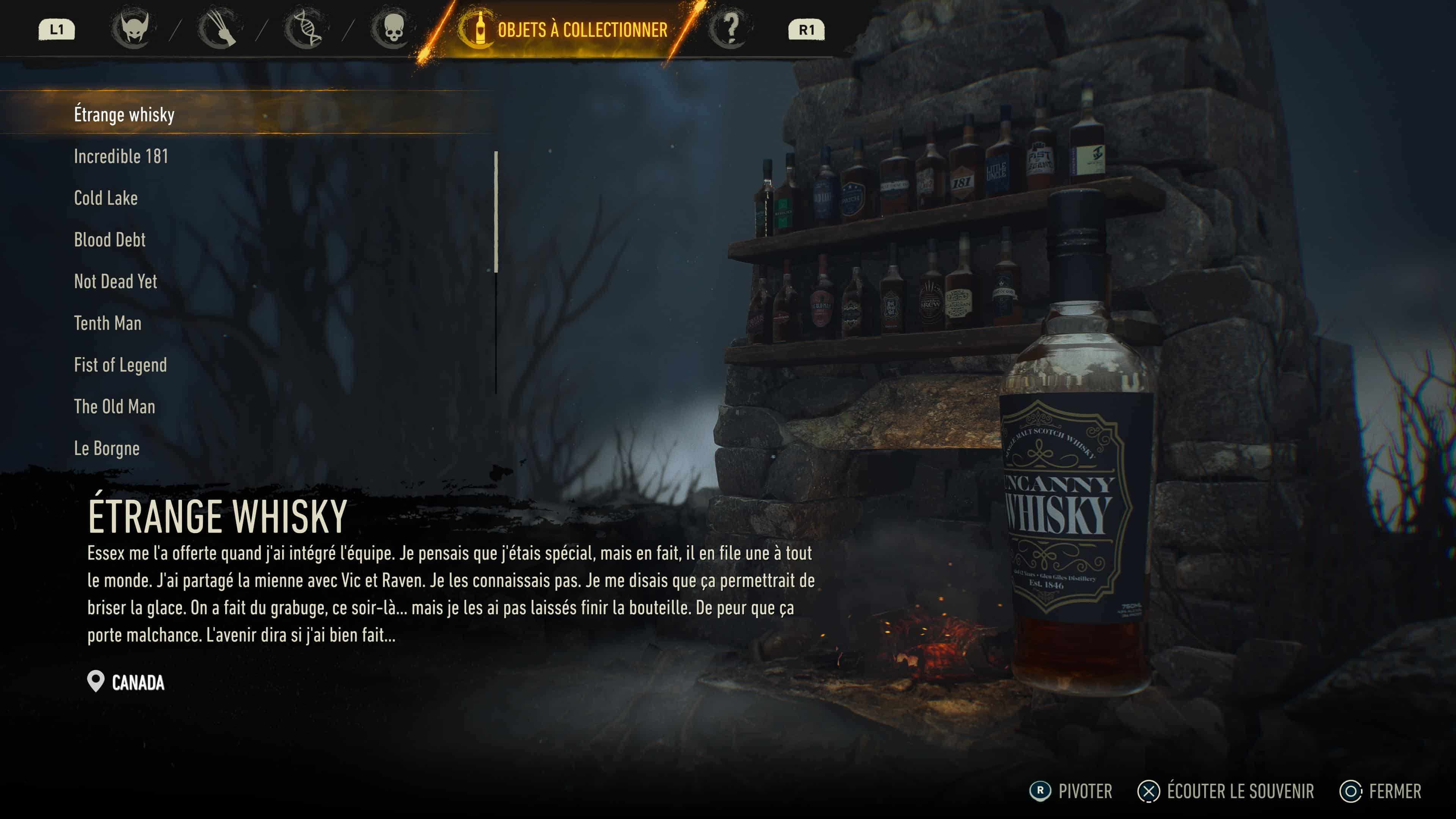 Soluce marvels wolverine liste bouteilles de whisky 1 1 Soluce marvels wolverine liste bouteilles de whisky 1 1