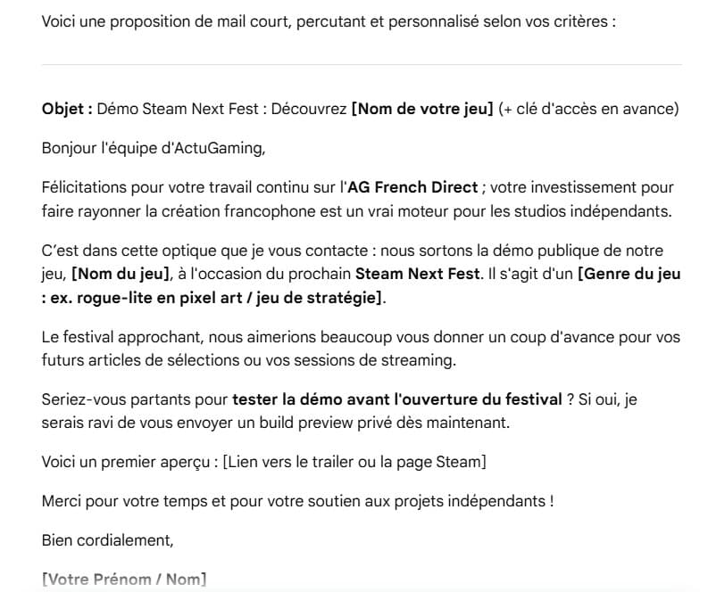 Llm quand on envoie un mail a un media 10 Llm quand on envoie un mail a un media 10